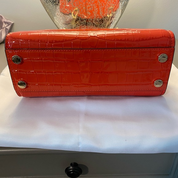 New Without Tags Michael Kors Spiced Gold Chain Coral Satchel and Wallet - Picture 3 of 16